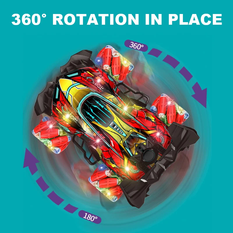 NEW F1 Drift RC Car with LED Light Wheel Music 2.4G Glove Gesture Wireless Remote Control Electrospray Stunt Car  4WD Toys