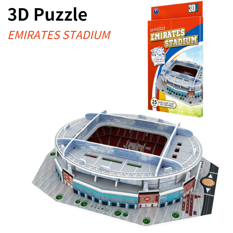 DIY Paper 3D Soccer Stadium Puzzle Construction Puzzles Toy Children Intellectual Development Educational Toys Christmas Gifts