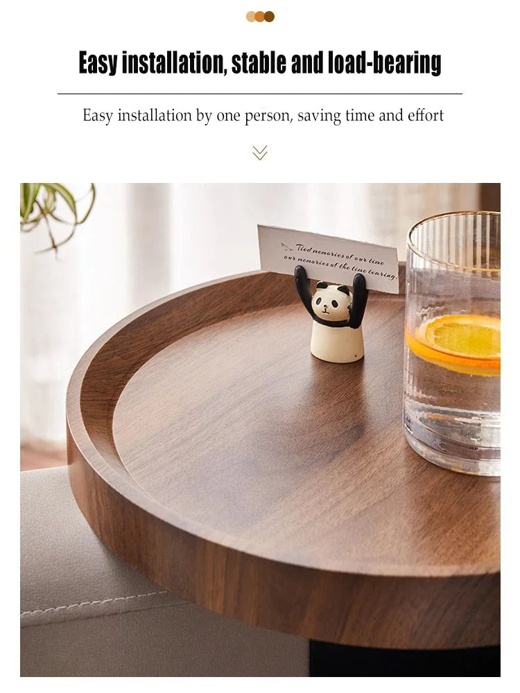 Mobile Sofa Tray Mini Coffee Table Adjustable Sofa Armrest Waterproof Stain Resistant Corner Storage Tray Furniture Living Room