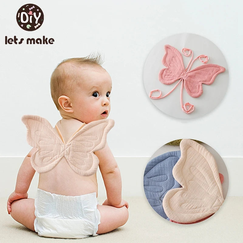 1Pc Infant Cotton Butterfly Back With Wings Photography Props Baby Birthday Party Decoration Accessories For Children Birth Gift