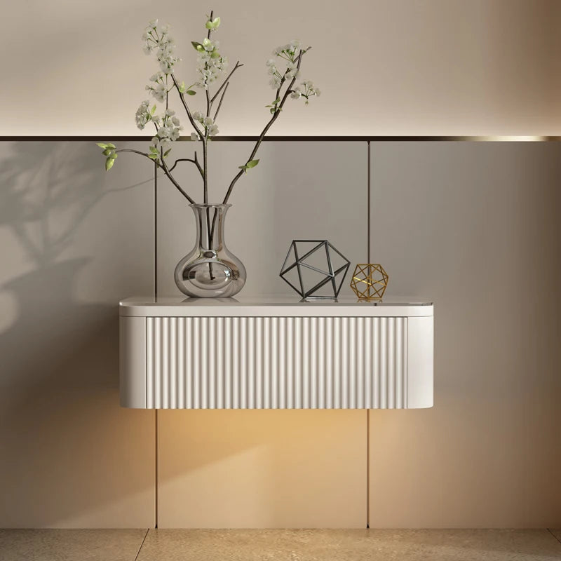 Floating Bedside Table Living Room Designer Nightstands Suspended Nightstand Storage Cabinet Wood Multifunctional Neat Bed Desk