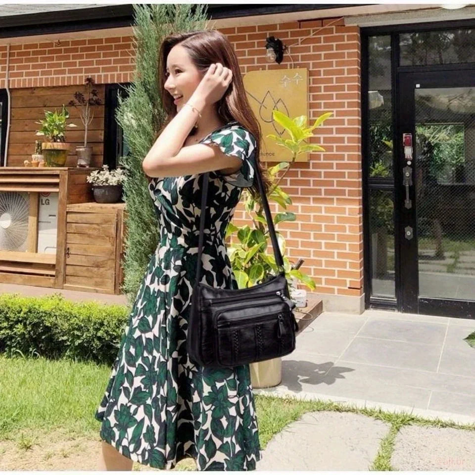 2025 New Spacious Middle Aged Women's Multi Layer Lightweight Crossbody Shoulder Mother Bag