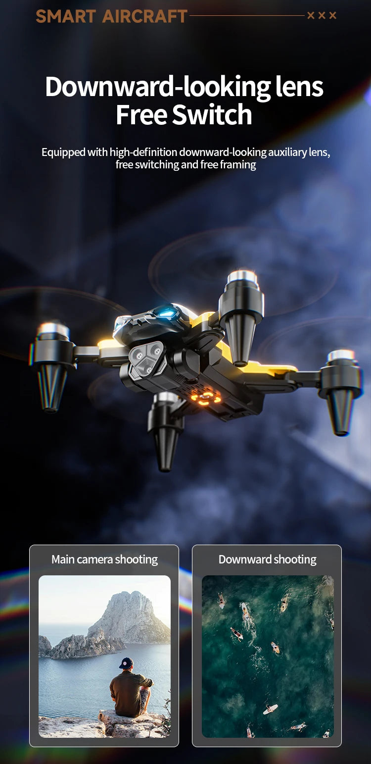 Xiaomi M5 Drone 8K Professional HD Triple Camera Brushless Motor Optical Flow Positioning Foldable Quadcopter RC Drone Toy New