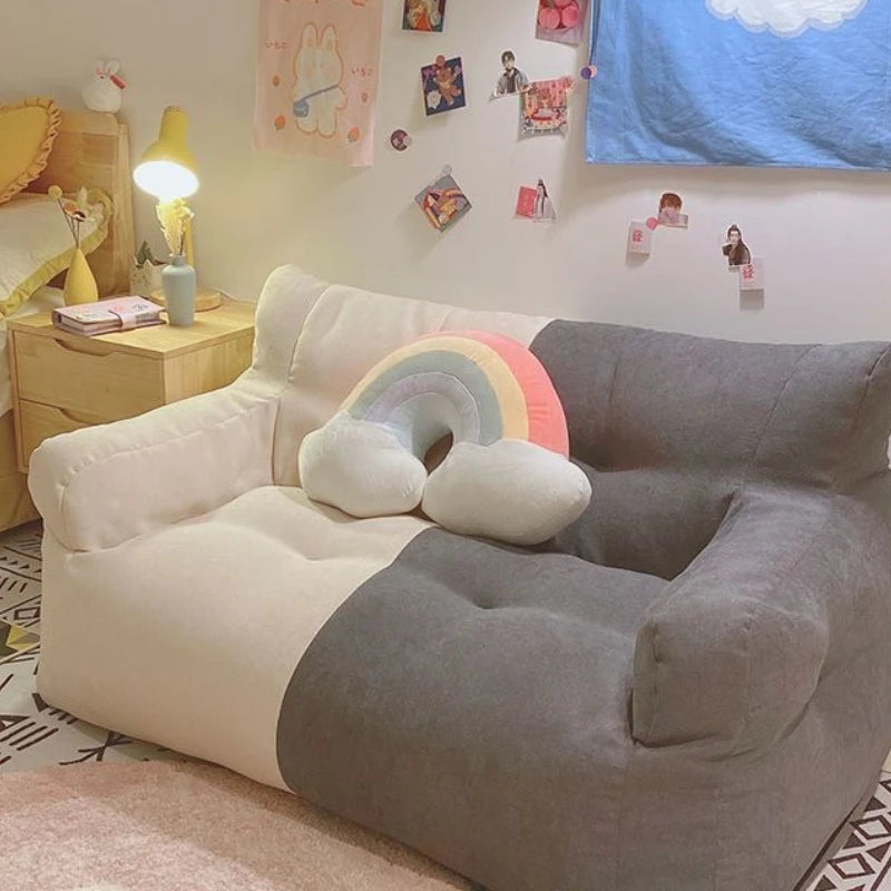 Lazy Bean Bag Sofas Giant Comfortable Beanbag Sofa Double Cute Fluffy Living Room Couches Large Modern Bedroom Tatami Couch