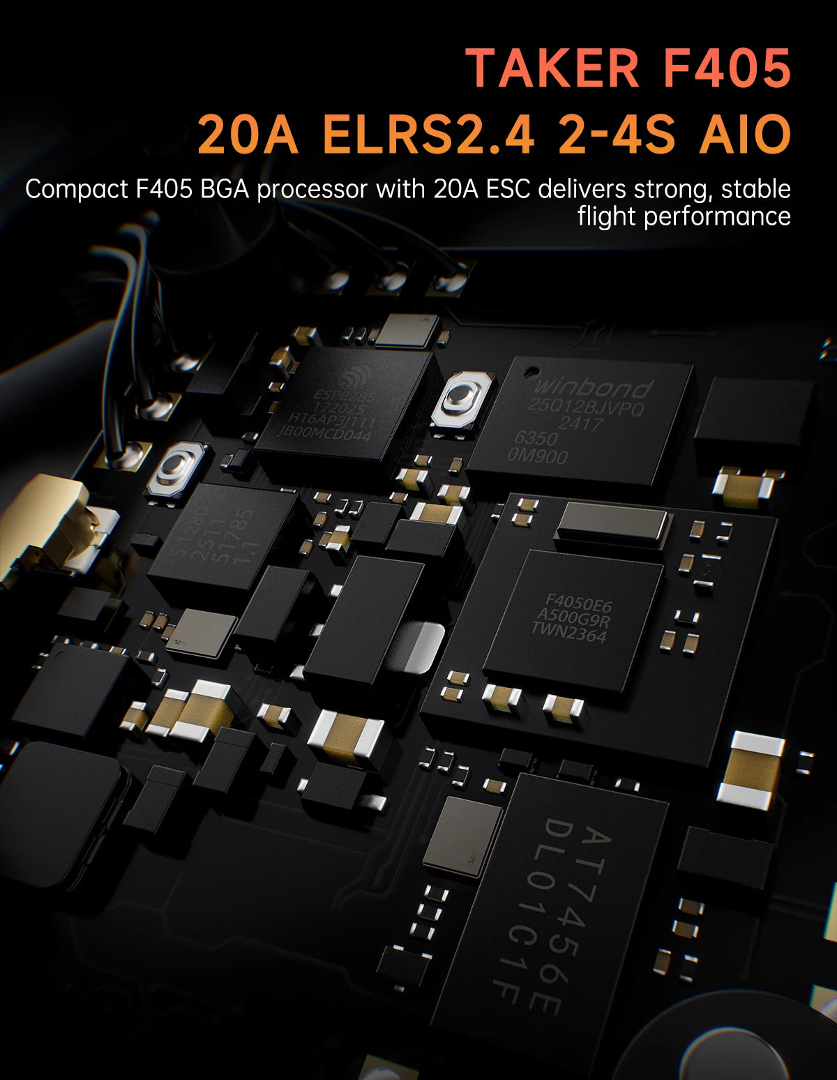 GEPRC DarkStar22 FPV Quadcopter O4 Air Unit PRO /WTFPV SPEEDX2 1104 7500KV TAKER F405 ELRS2.4 AIO Orange Grey RC Freestyle Drone