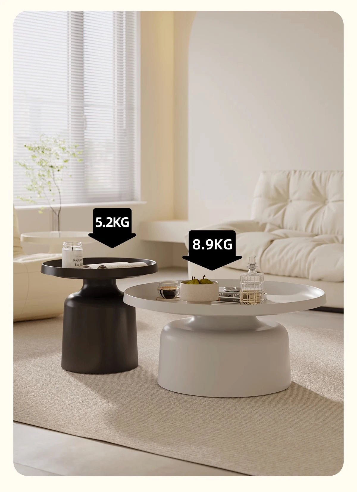 Hot Sale Nordic Coffee Table, Creative Round Living Room Table, High-end Light Luxury Side Desk, Modern Simple Furniture 121