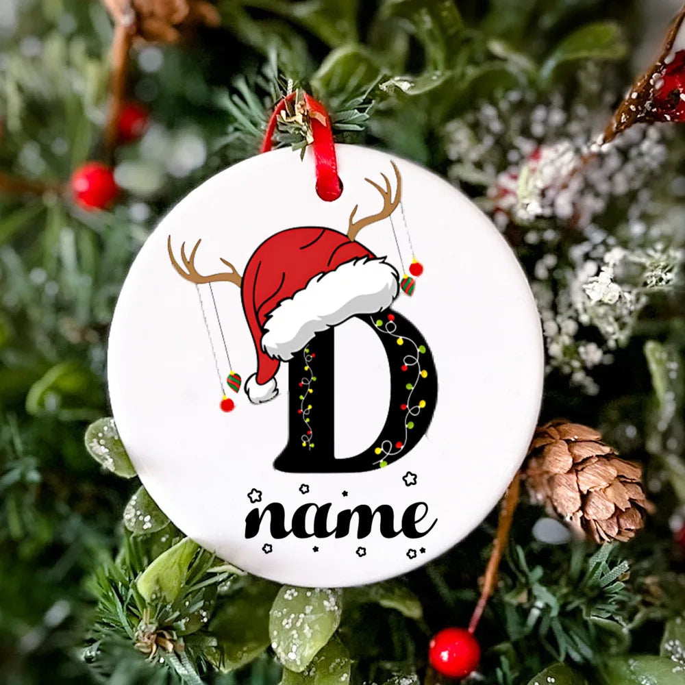 Personalized Christmas Ornament Custom Name Xmas Ornaments Baby Gift Photo Ornament Photography Accessories Holiday Decoration