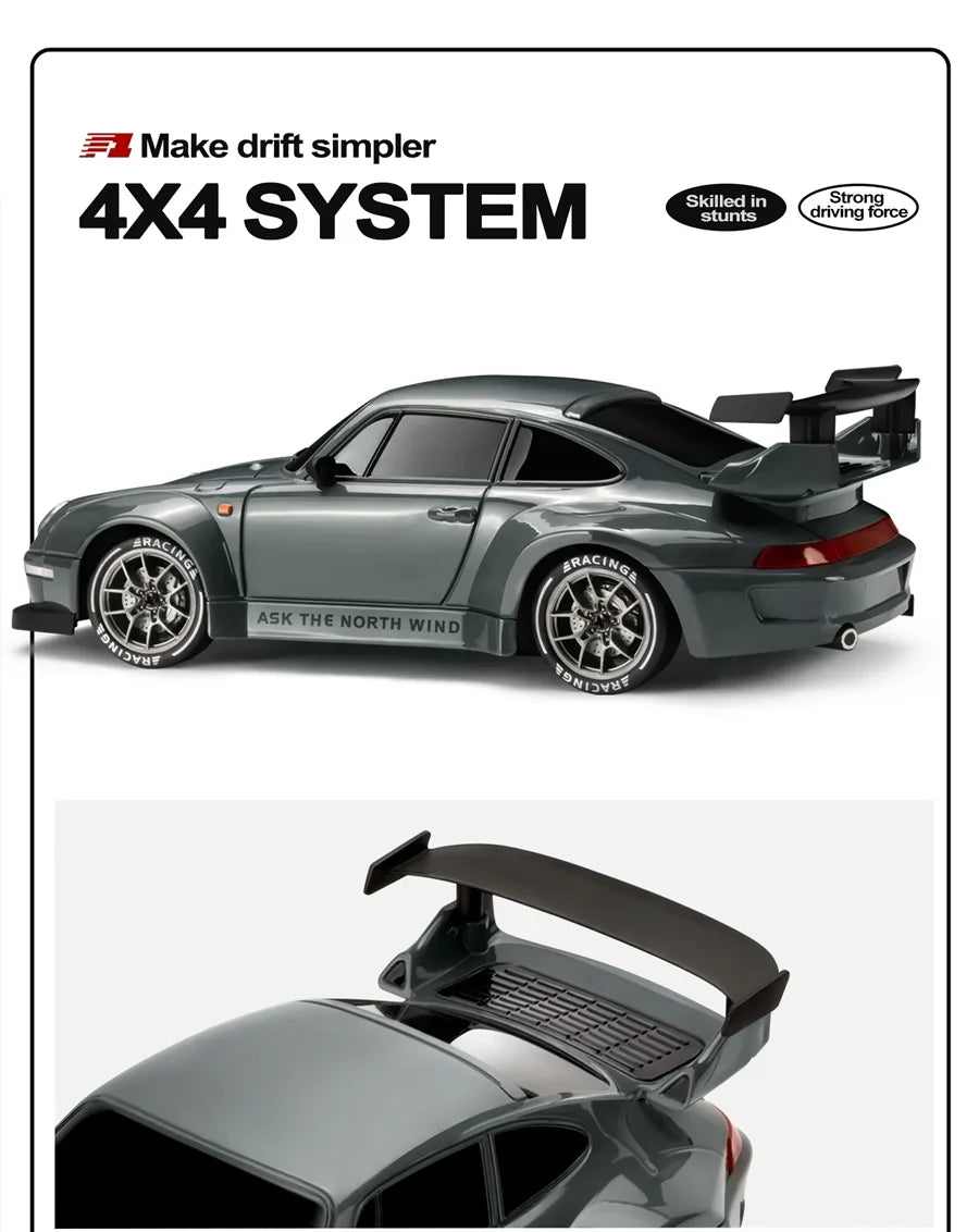 New 4WD Remote Control Drift Car Full Size 1:24 Mini Remote Control Racing Car Model 2.4G Radio High Speed RC Car Boy Toy Gift