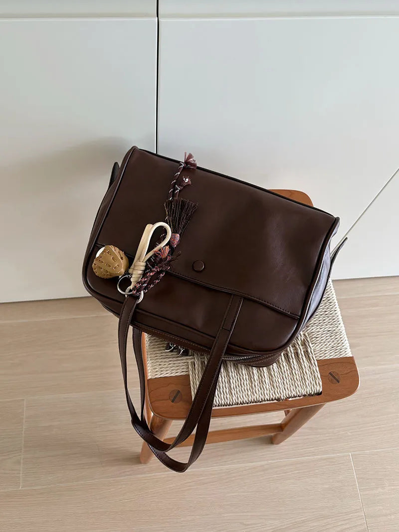 JIAERDI Retro Coffee Shoulder Bags Wallet Women Pu Leather Soft Bagutte Bag Female Large Capacity Tote Bag Handbag Сумка Женская