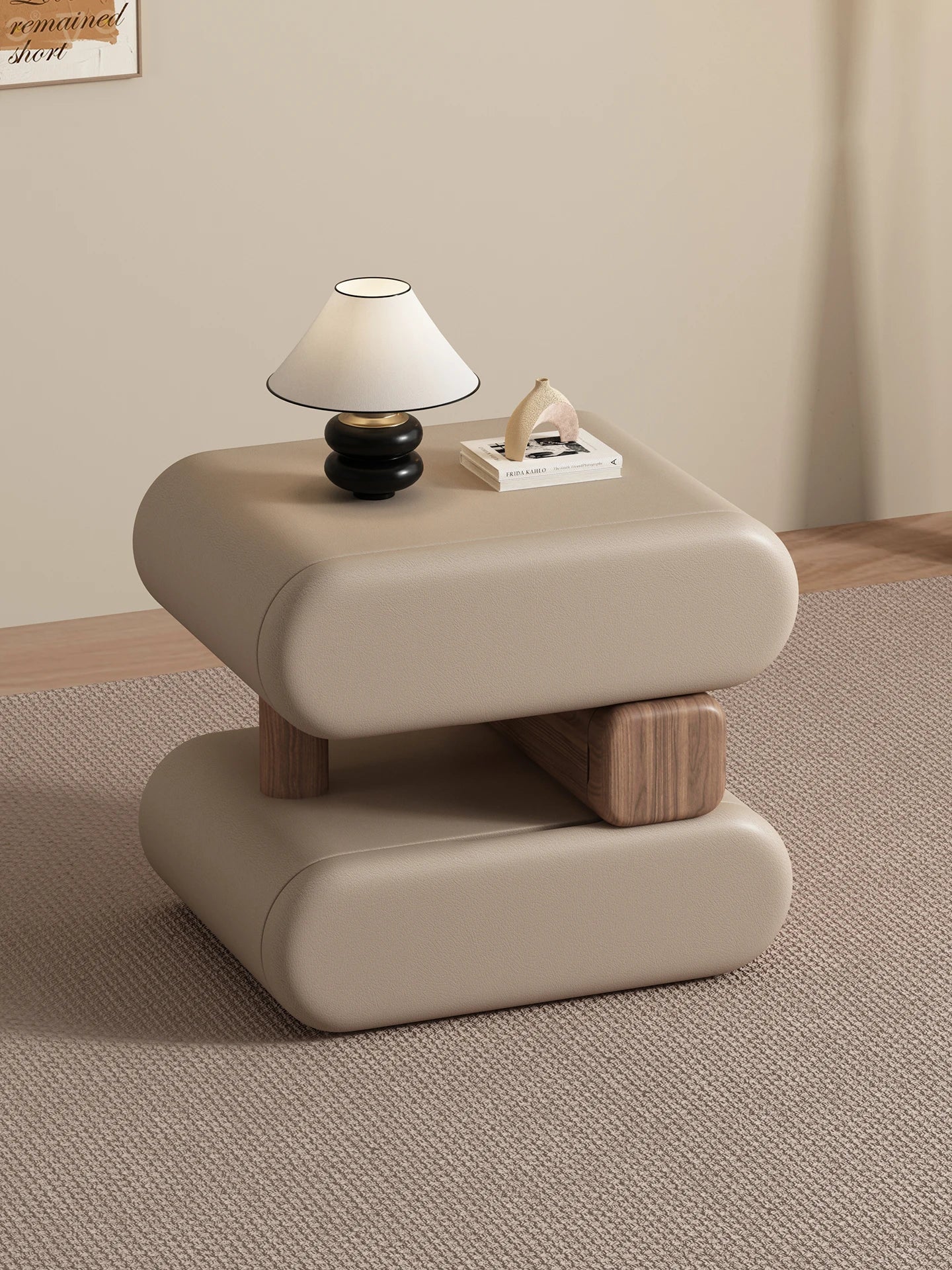 Cream Style Elegant Nightstands Space Saving Glamour Luxury Bedside Tables Trendy Creative Table De Chevet Bedroom Furniture