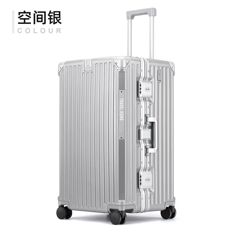 COLENARA High Quality Suitcase Aluminum Frame Large Capacity Trolley Case Cart Travel Bag 24"26"28"30 Inch Rolling Luggage