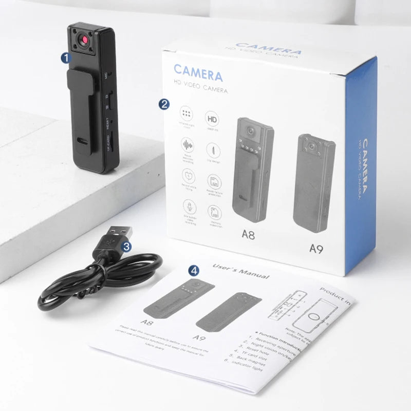 Xiaomi A9 High-definition 1080P Mini Camera Night Vision Portable Digital Camera Outdoor Sports Camera Riding Camcorder