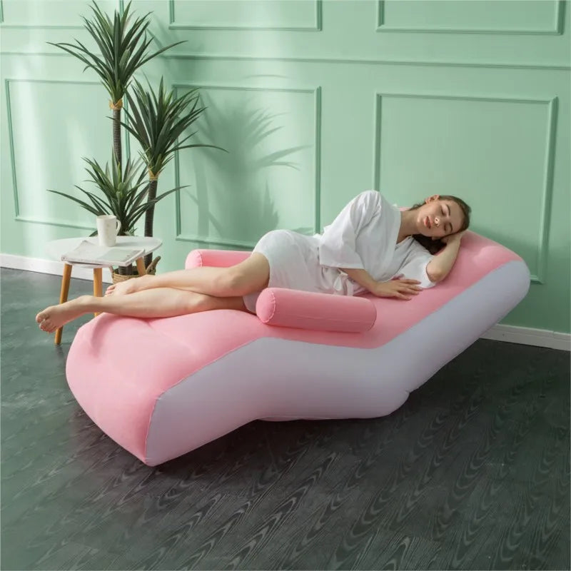 K-STAR New Inflatable Lazy Sofa Fashionable And Comfortable Lunch Rest Lazy Chair Indoor Foldable Bed Leisure Air Bench Hot 2023