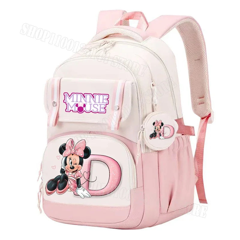 Minnie Mouse Disney Backpacks Mochilas Aestethic Backpacks for Teenager Canvas Laptop Backpack School Student Kawaii Bag Gift