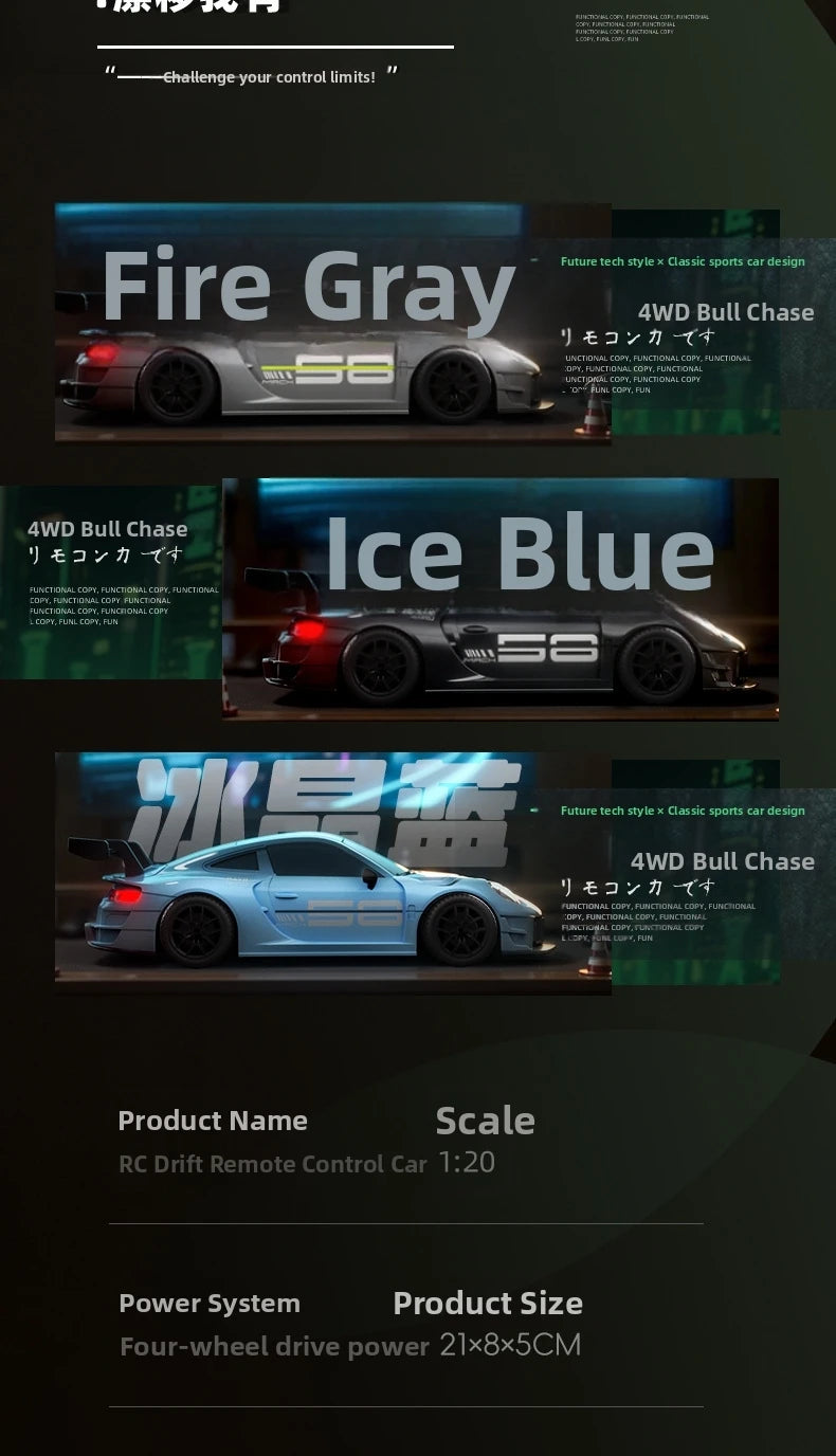 2025 New, Limited Edition Rc Drift GT3 RS 911 mi SU7 1:24 Drift Racing Car, Racing Kids Gift with High Speed Remote Control