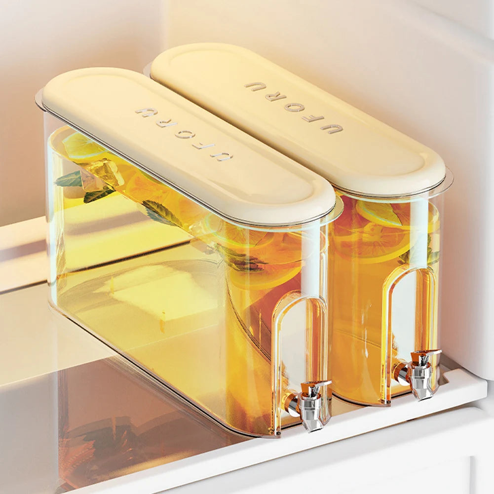 4L Cold Water Kettle With Tap Tea Pots Dispenser Jug Juice Pitcher Pot For Refrigerator Drink Drinkware Cold Water Bucket