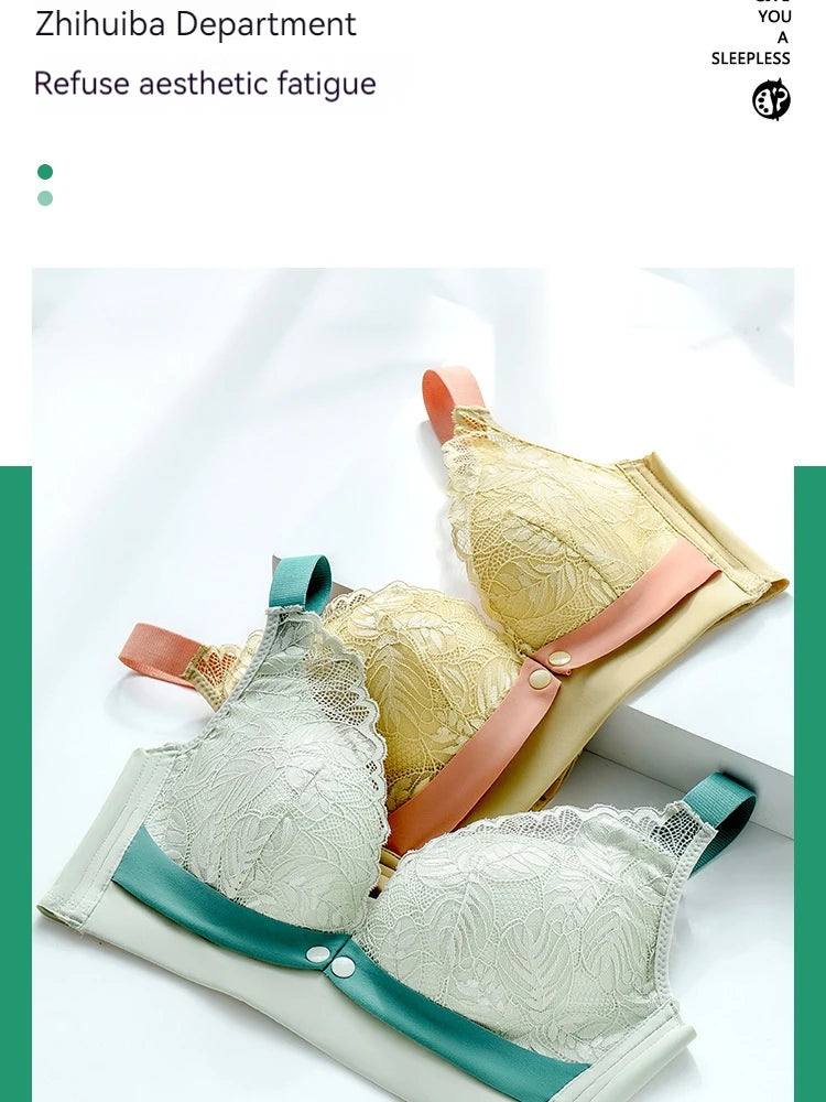 Thin Lace Maternity Breastfeeding Underwear For Women Comfortable Breathable Gathered Anti Sagging Bra For Pregnant Women