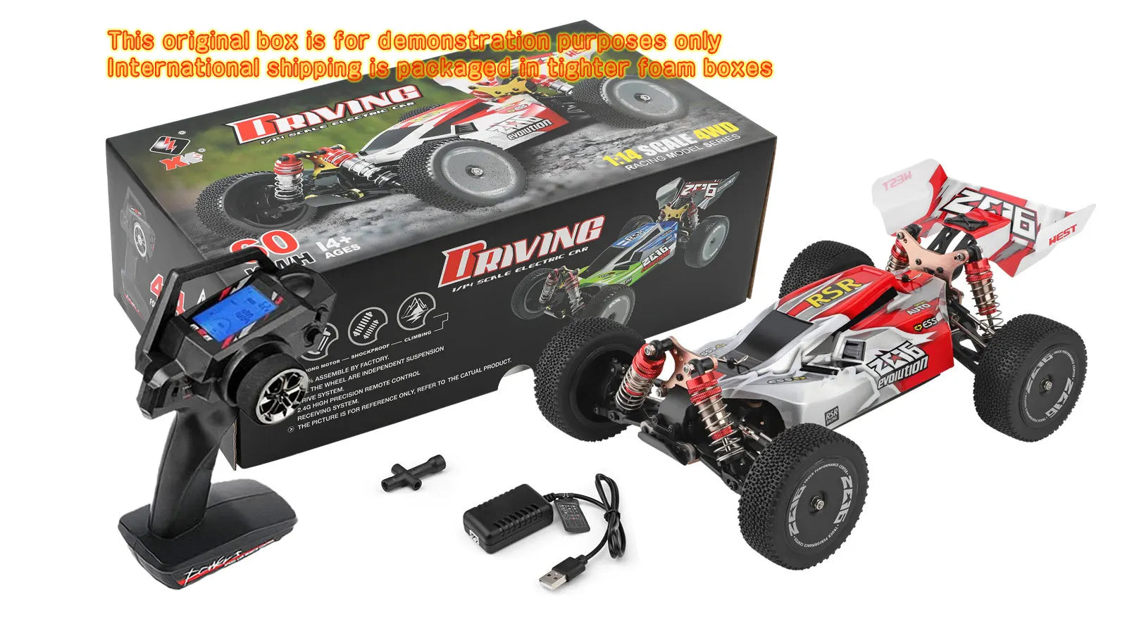 WLtoys 144001 1:14 RC Racing Car 65Km/H 2.4G Remote Control High Speed Off-Road Drift Shock Absorption Adult Boys Toys Kids Gift