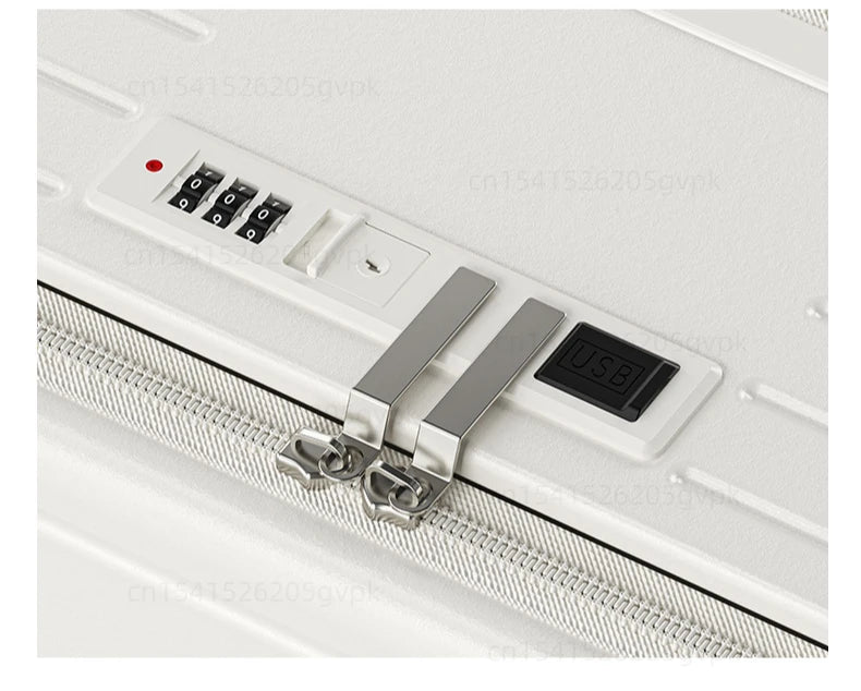 Front Opening Multi-Functional Suitcase Business Wide Trolley Luggage ABS+PC Large-capacity Password Box Travel Trolley Case