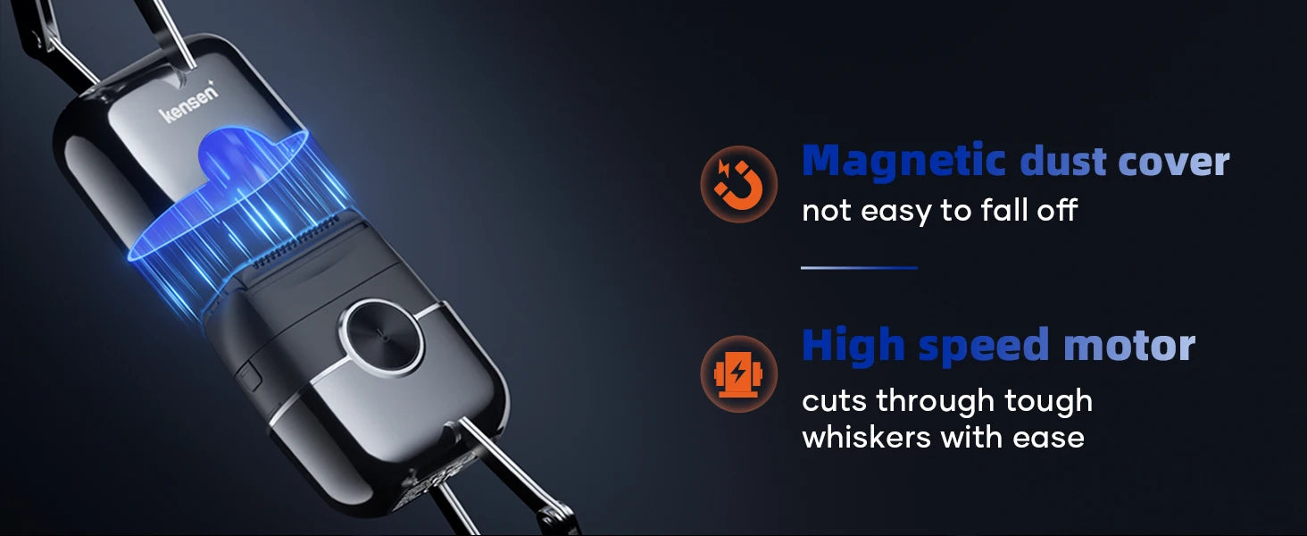 KENSEN S26 Electric Shaver for Men 4D Floating Blades Foil Shavers Waterproof 8000RPM Beard Trimmer Portable Mini Electric Razor