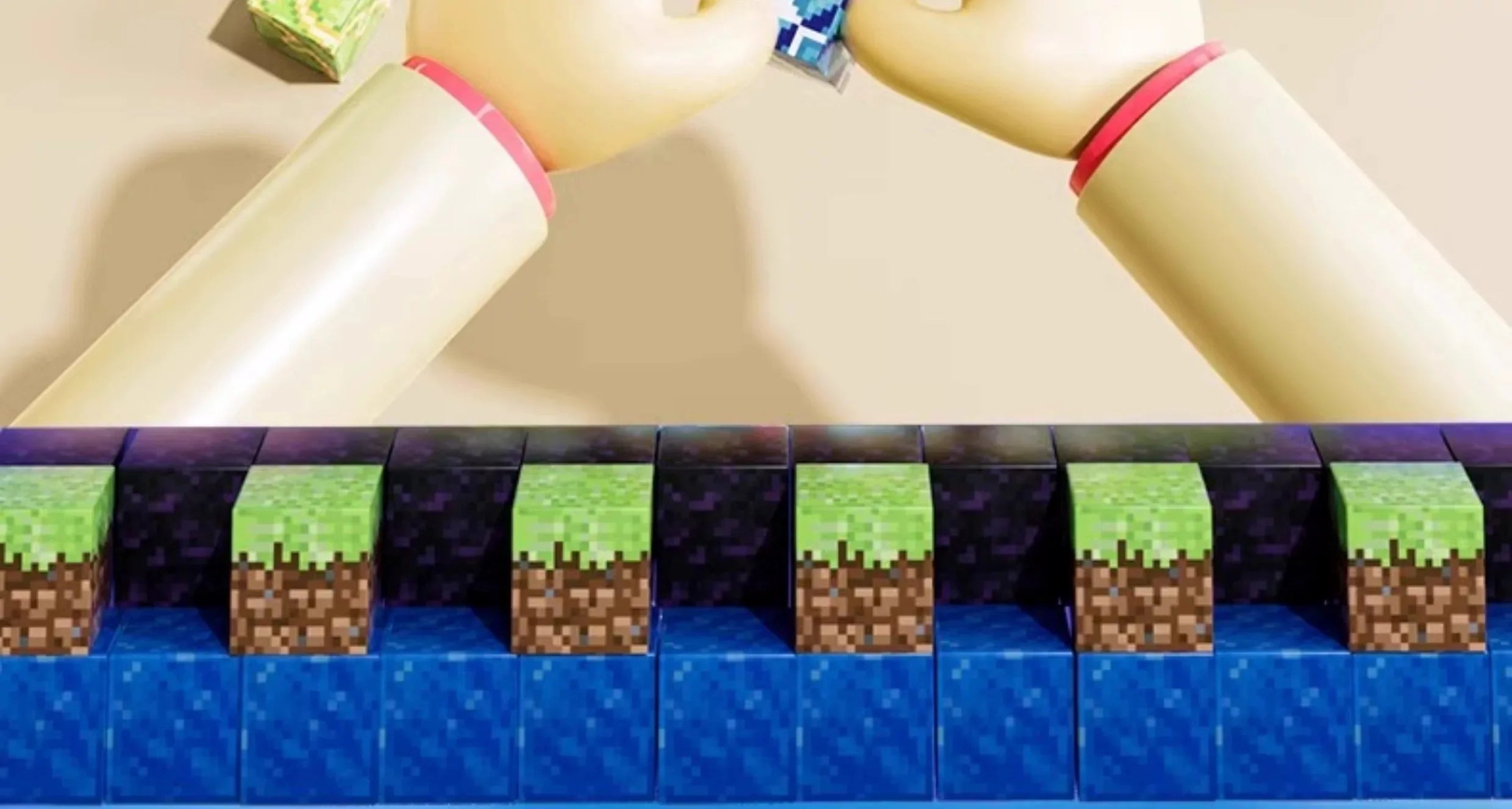 Magnetic building block toy storage box set, with figurines included, children's DIY assembly toys, tabletop play blocks