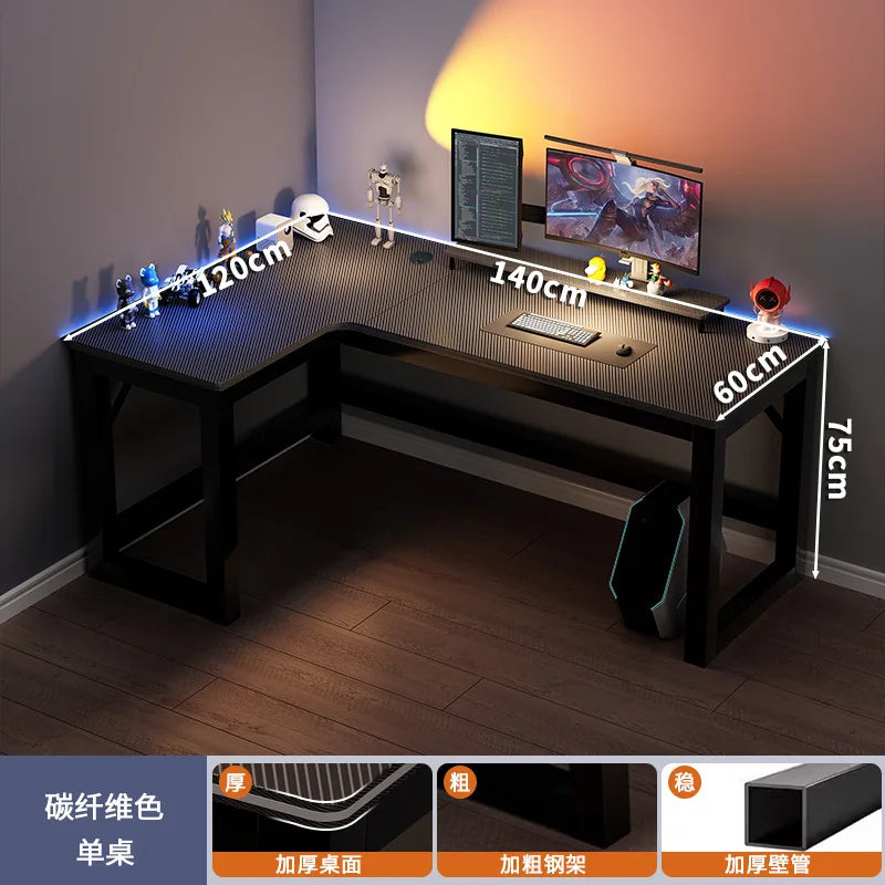 Creative Corner Computer Desks European Office Furniture Double Table Internet Cafe Gaming Desk Home Bedroom Wooden Study Table