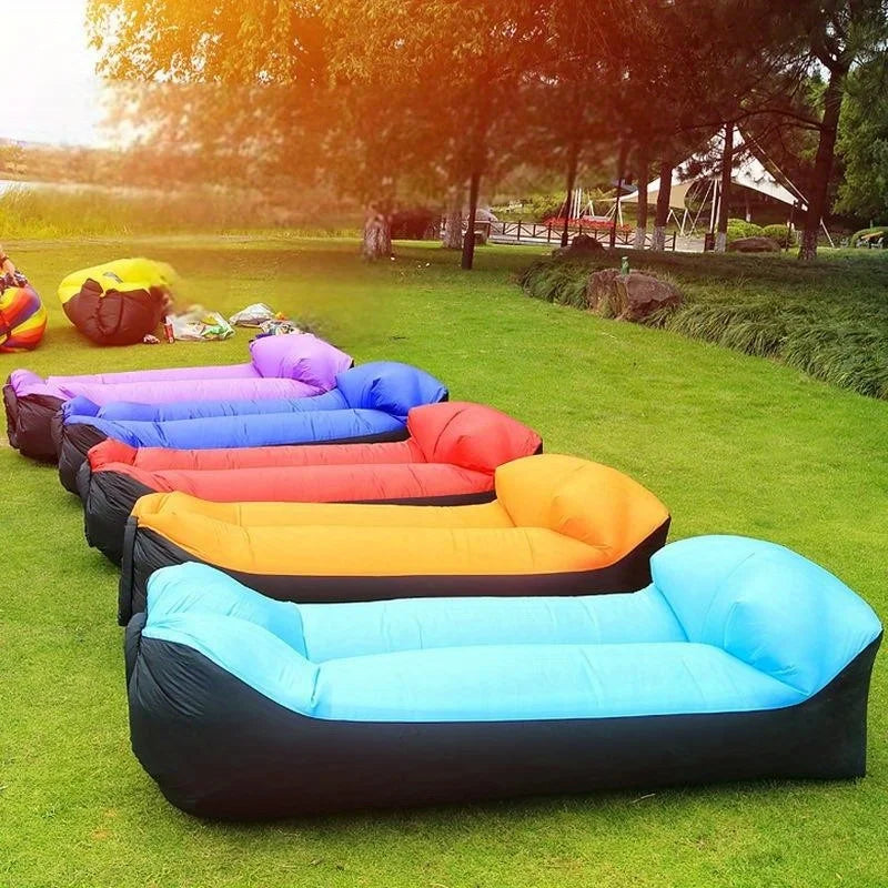 Portable Inflatable Sofa Chair - Quick Inflation and Deflation, Sofa with Storage Bag, Suitable for Travel, Camping - Picnicking