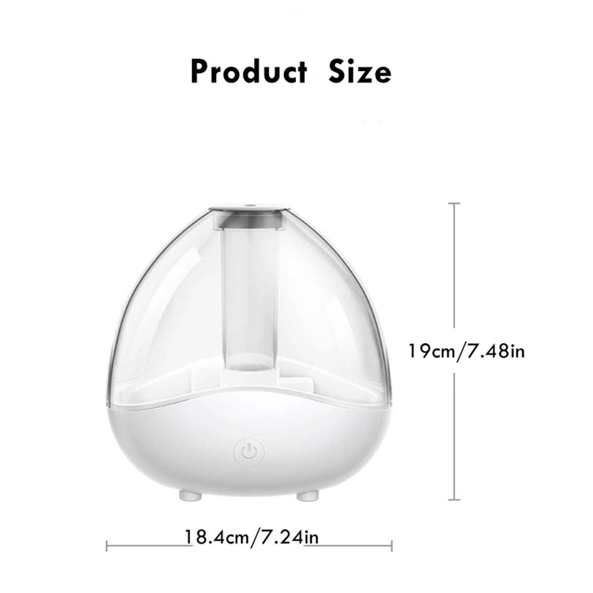 1500ML/50.73oz  Air Humidifiers Large Capacity 360 Rotation Nozzle，Auto-Shut Off, USB Humidifier With 7-Colors Night Lights