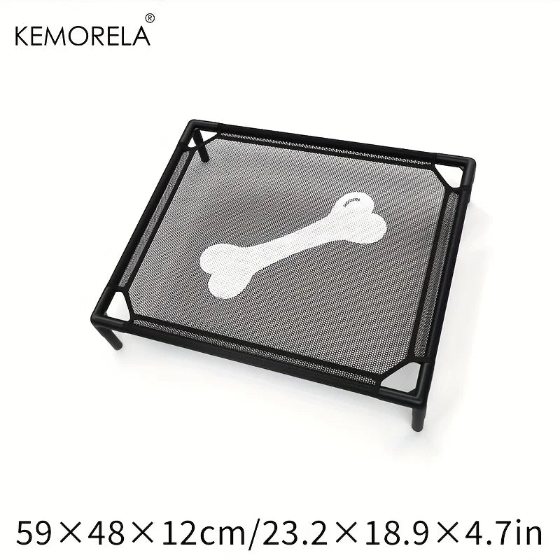 KEMORELA Cooling Elevated Dog Bed Outdoor Elevated Dog Bed For Medium Dogs Bite-Proof Standing Pet Bed Washable Breathable Mesh
