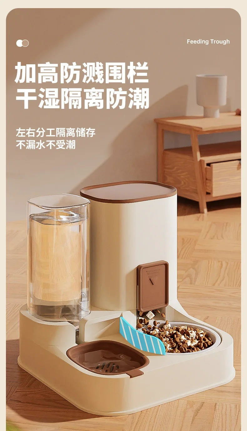 All-in-one Food and Water Feeding Machine Feeding Dispenser Exquisite Cat Dog Bowl Drinking Fountain Pet Feeder Water Supply