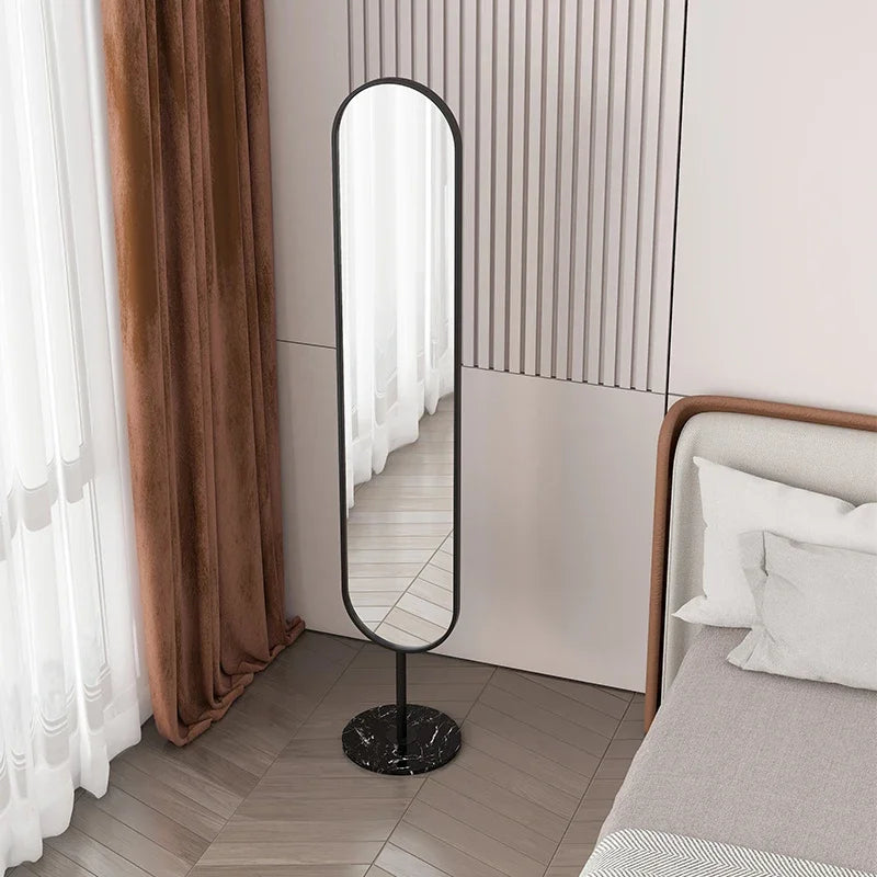Floor Standing Mirror Decoration Modern Full Body Oval Bathroom Bedroom Mirror Funky Luxury Long Big Espelhos Home Products
