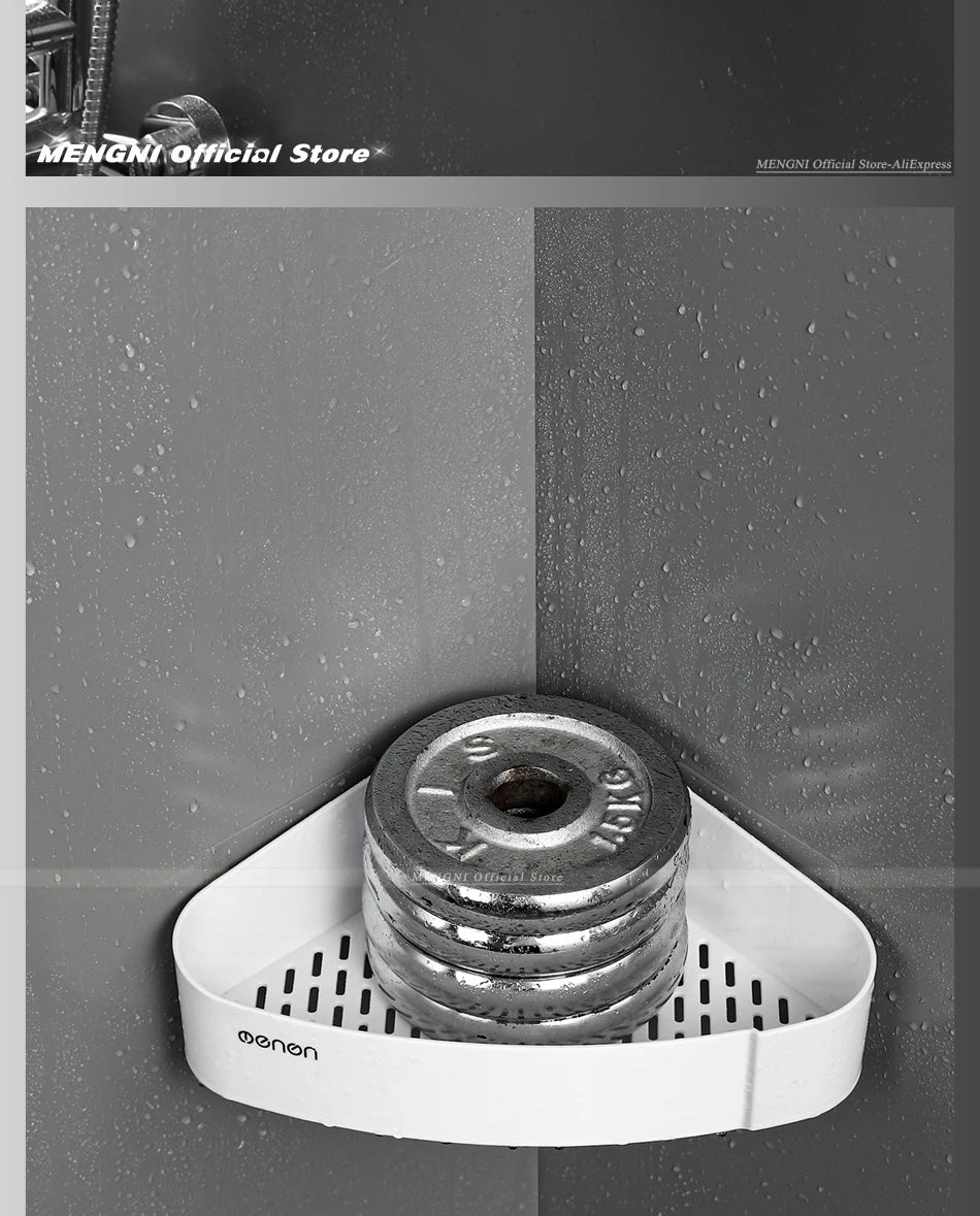 Clearance_MENGNI Bathroom corner shelves Kitchen Storage organization rack Wall Mounted Shampoo Shower shelf Bathroom Accessorie