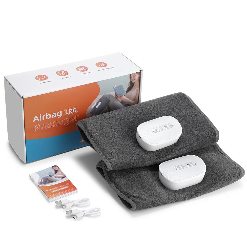 Eletric Air Pressure Calf Massager Wireless Heating Leg Massage 4 Modes Airbag Compresstion Relax Foot Muscle Relieve Fatigue