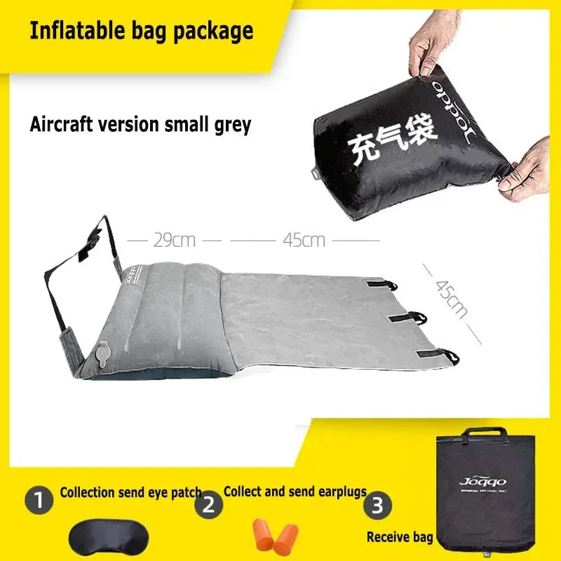 Adjustable Footrest Hammock with Inflatable Pillow Seat Cover Planes Trains Buses Swing Chair Outdoor Chair Travel Hammock Chair