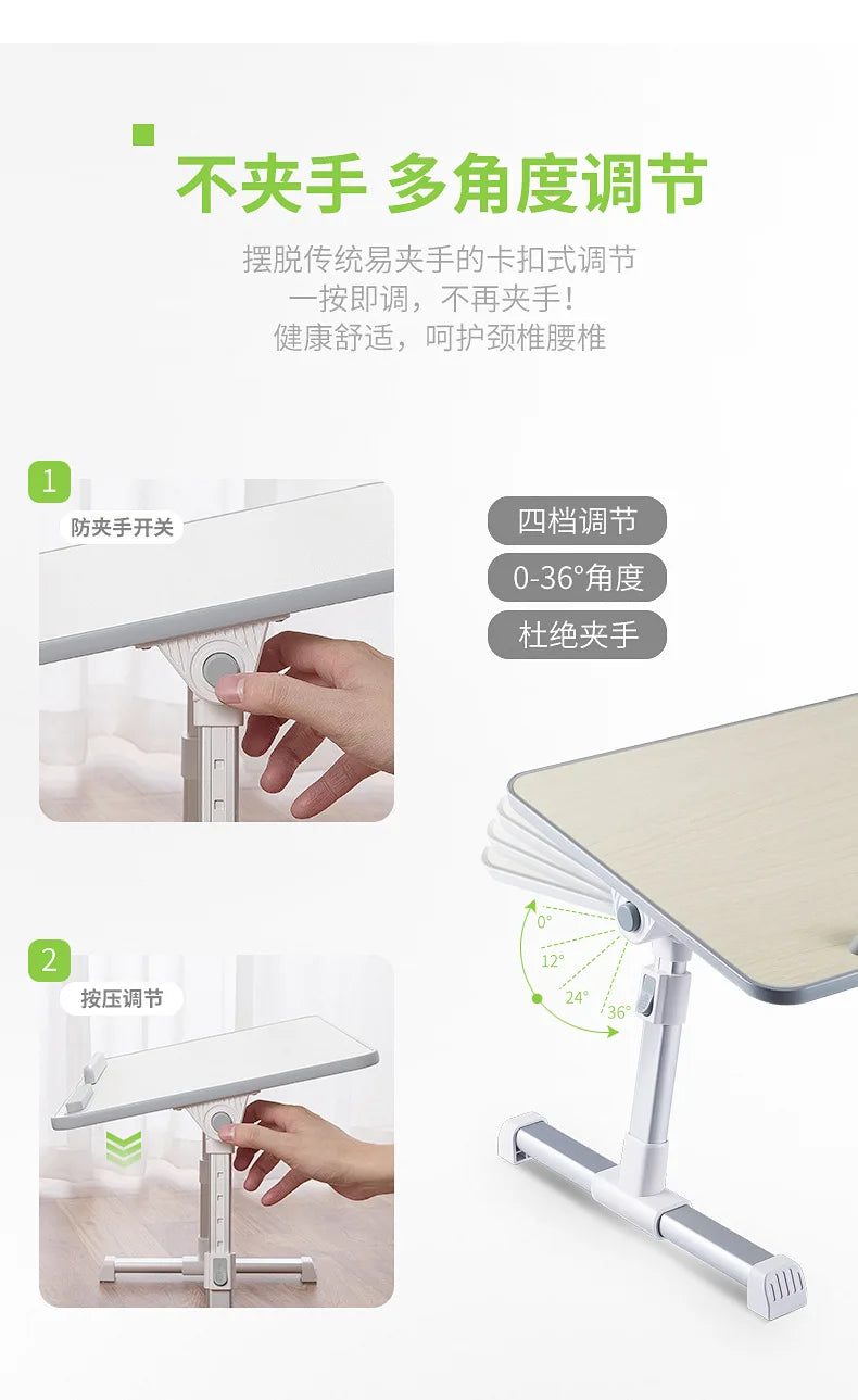 Multi-functional Folding Laptop Stand Holder Study Table Desk Foldable Computer Desk for Bed Sofa Tea Serving Table Stand