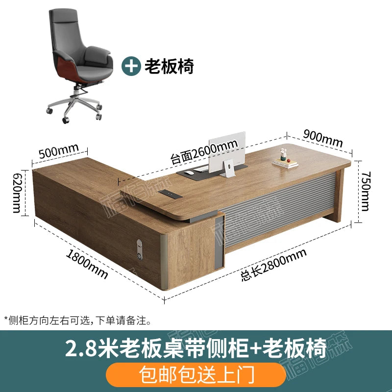 Boss Simple Furniture Computer Office Table Chair Combination Workshop Seating Desk Crafting Desk With Storage Design Furniture