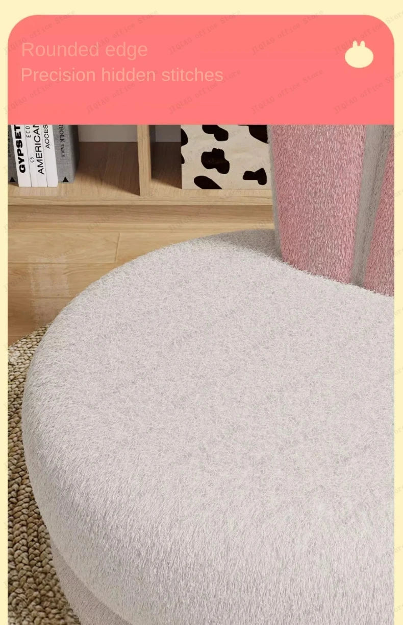 Children's Sofa Lazy Sofa Cute Chair for Living Room Rotating Cartoon Rabbit Ears Chair Leisure Reading Chair Chair with Back