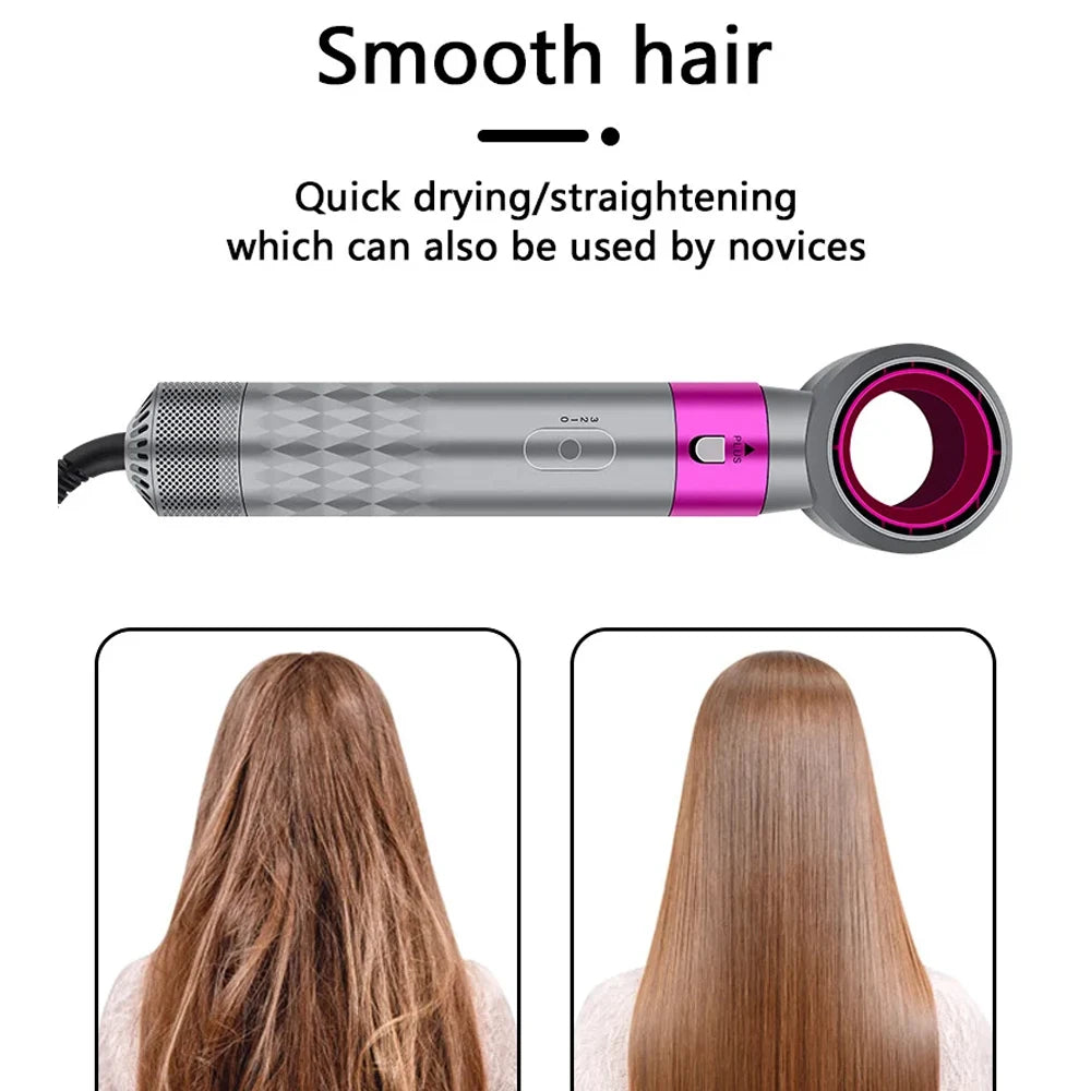 Electric Hair Dryer 5 in 1 Multifunctional Hair Straightener Negative Ion Hair Care Curler Blow Dryer Styling Set Strong Wind