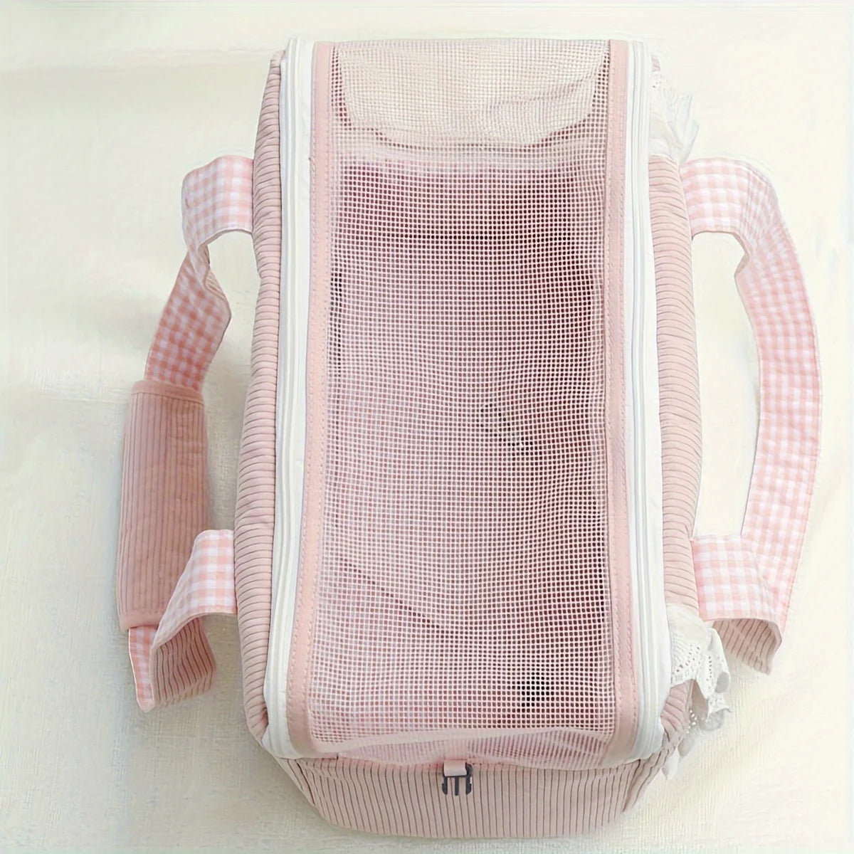 Pink Floral Pet Carrier - Cozy, Breathable & Stress-Resistant for Small Dogs & Cats. Zip Closure, Perfect for Travel!