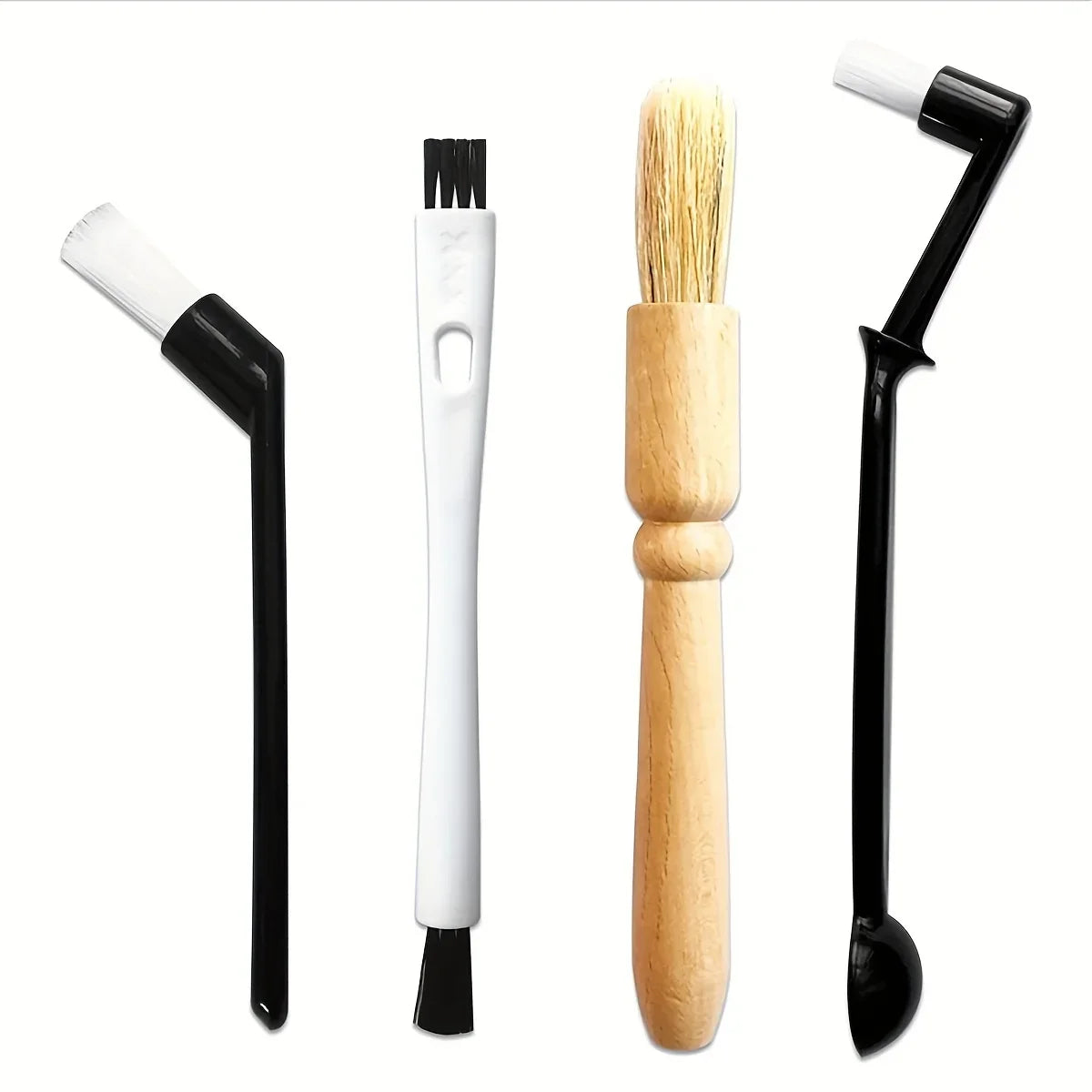 Coffee Brush Set Espresso Brush Kit Include Wooden Coffee Grinder Machine Cleaning Brush and Nylon Espresso Brush