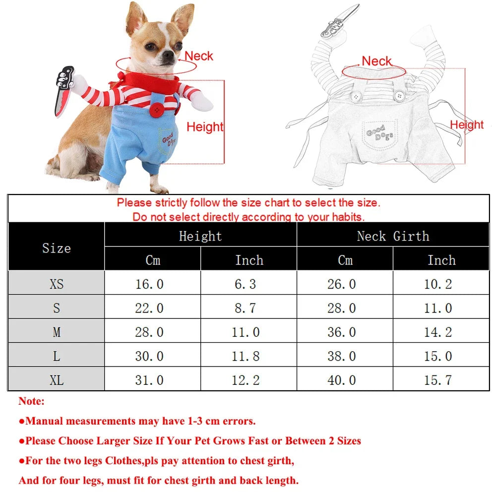 Funny Cosplay Dog Costume Halloween Party Pet Clothes For Small Medium Dogs Cat Cute Puppy Apparel Yorkshire Chihuahua Jumpsuits
