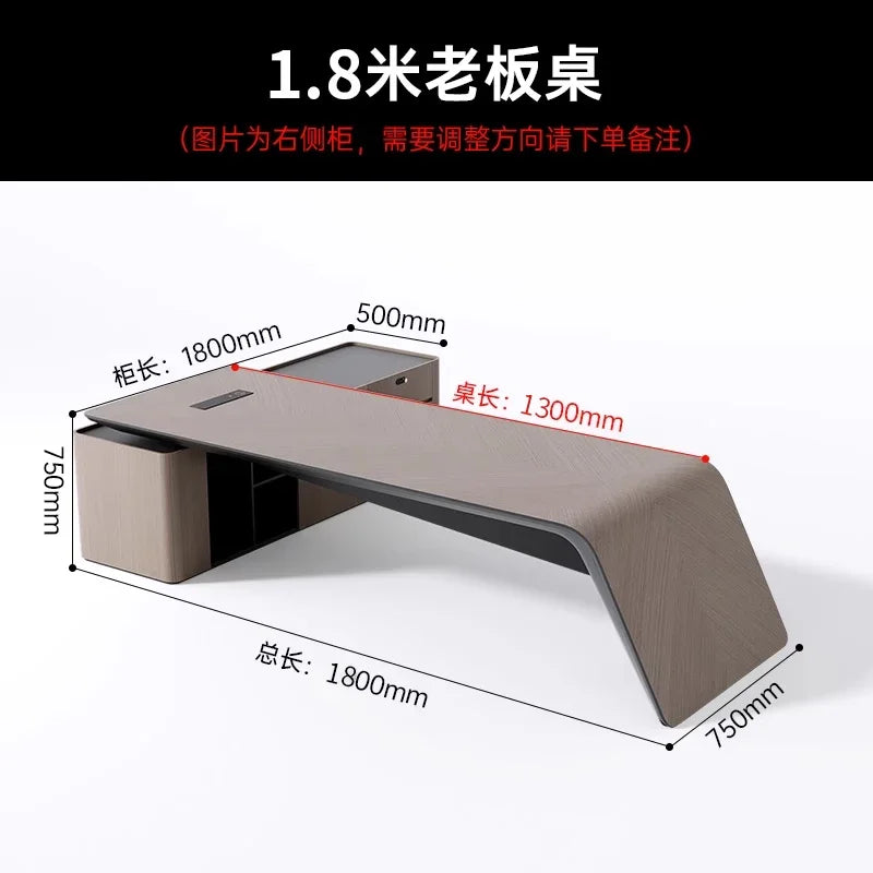 Designer Storage Office Desk Executive Modern Wooden L Shaped Office Desk Organizer Height Large Mesa Escritorio Furniture