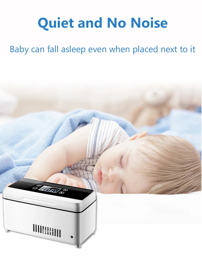 Insulin Cooler Portable Refrigerator USB Charging Medication Low-Temperature Storage Box Small Car Refrigerator  For Family