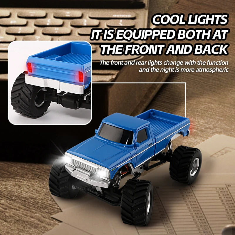 1/36 RC Crawler Car 4WD Mini Radio Control Off-road Vehicles Light System RC Car Remote Control RTR Hobby Model Gift