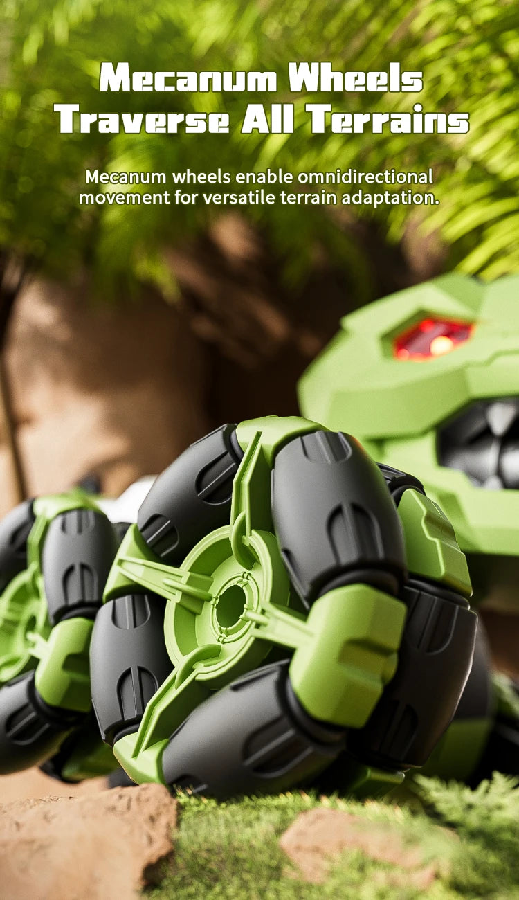 Y12 New Remote Control Dinosaur Stunt Car RC Drift Car Spray Mist Articulated Arms Transforming 8WD Off-Road Vehicle Toy for Kid