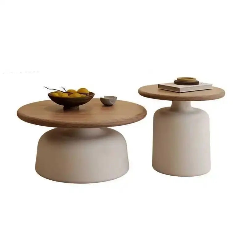 Cream style Martini coffee table, living room, small household, simple iron round shape