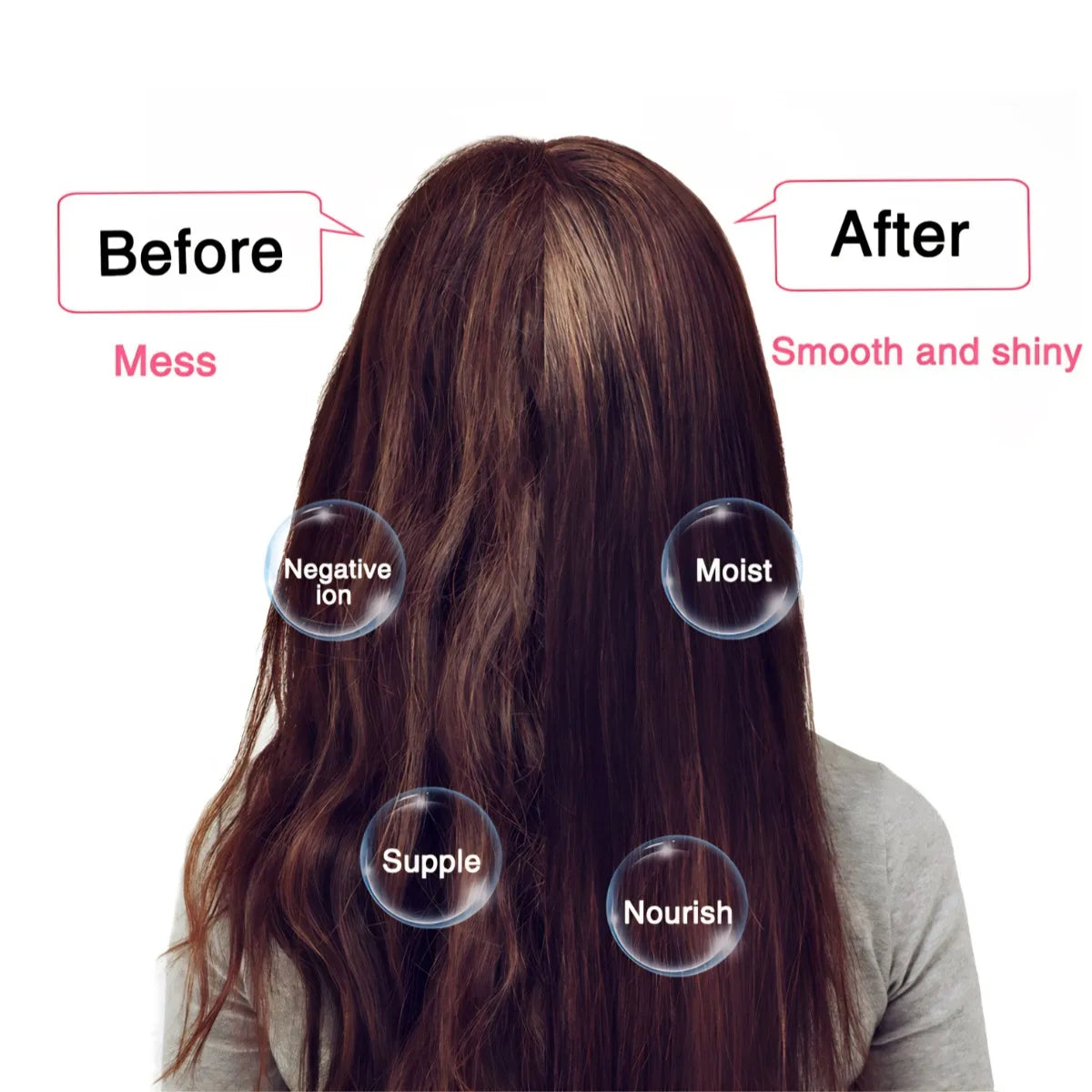 imesa 4 in 1 Hot Air Brush&Volumizer PLUS 2.0multifunctional styler professional home straight curling iron Free storage bag