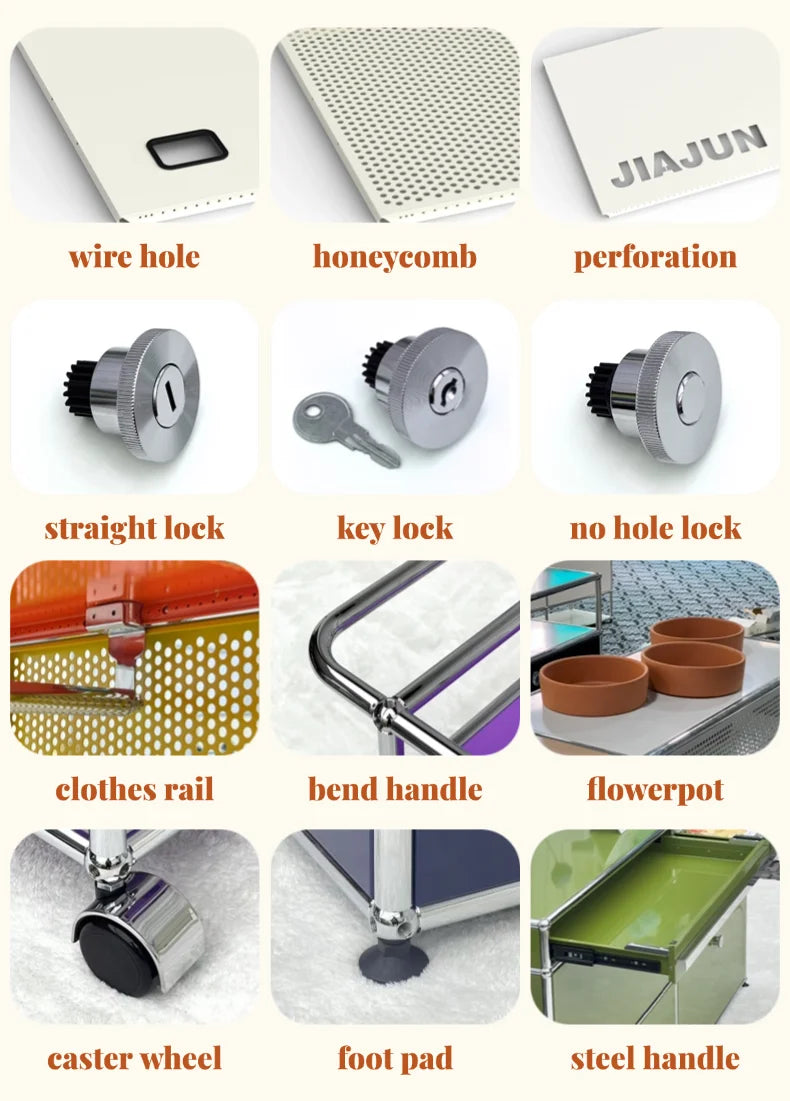 Modern Steel Flip Door Cabinet｜2-Tier Modular Storage Unit｜Custom Color Metal Organizer for Entryway, Living Room or Office