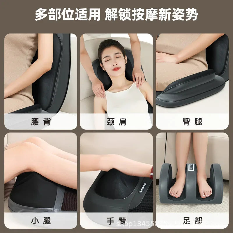 Full Body Hot Compress Massage Cushion Household Five-in-one Multi-part Massage Pad Intelligent Remote Control