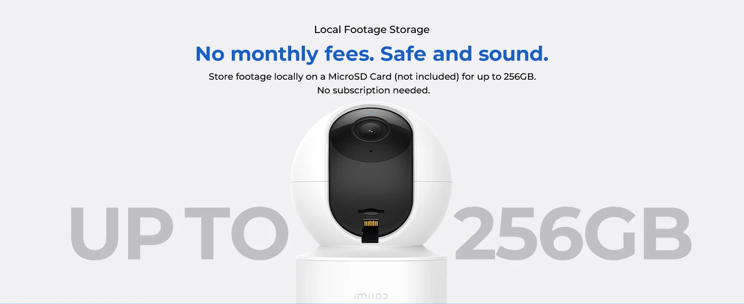 IMILAB C21 2.5K IP Security Camera MiHome App 360° Night Vision Baby Monitor with App, 2-Way Audio, AI Detection